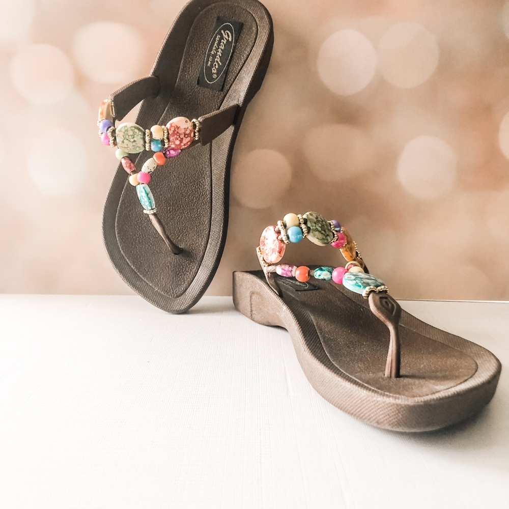 Adorable beaded sandals